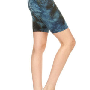 Blue Multi Tie Dye Biker Shorts