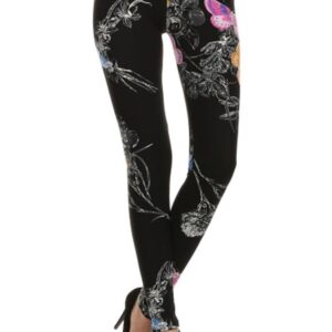 Vibrant Butterfly Design Leggings