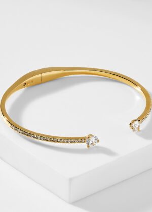 FLOATING CZ HINGED BRACELET