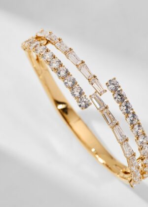 OVER THE TOP CZ HINGE BRACELET