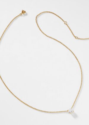 MODERN LOVE CUSHION CUT CZ NECKLACE