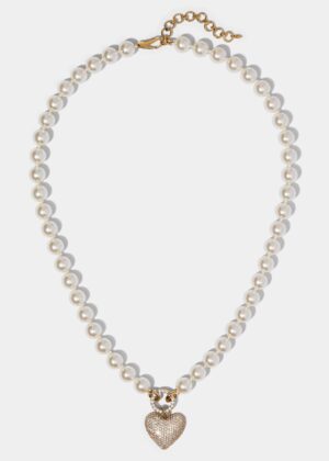 POPPY 8MM CZ HEART NECKLACE