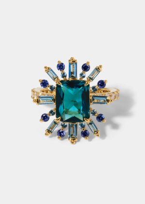 STELLAR MULTI STONE HALO RING